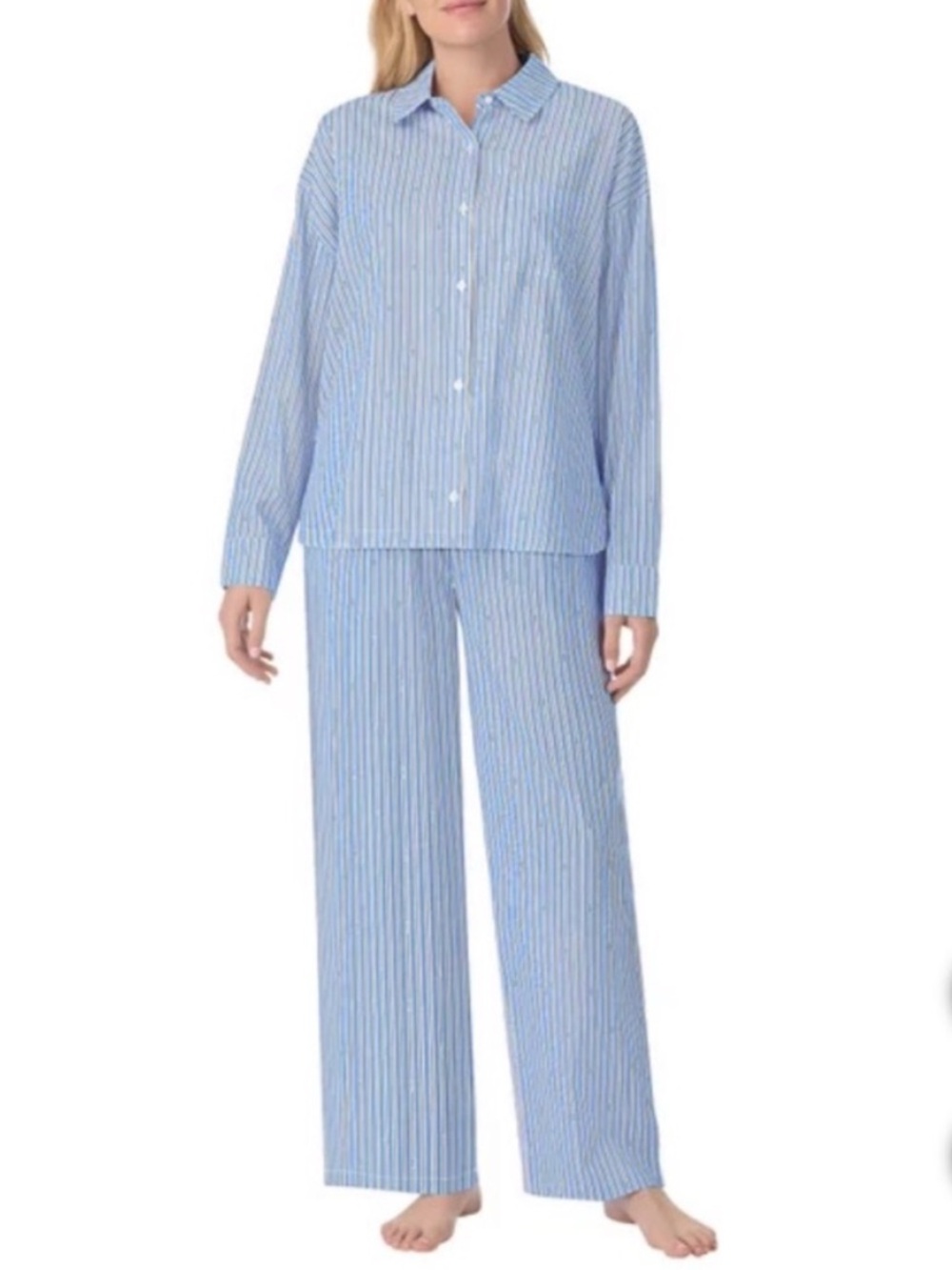 DKNY Lawn Pajama Set 2 Piece Cotton Blend Medium